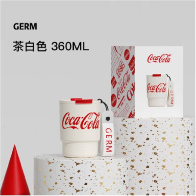 格沵germ 可口可乐联名款竹简保温杯360ml 白色GE-CK22AW-DB14