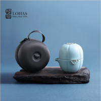 陸寳(LOHAS) 青瓷冰裂祥云如意随手泡(壶×1,杯×1 ,活水球×1,如意携行袋×1 )