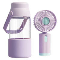巴米樂(BAMILE)夏日海棠套装 水杯+小风扇 BNL-ZT715
