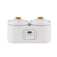 有备而来 全自动陶瓷双胆电炖锅 3.4L