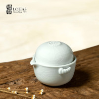 陸寳(LOHAS) 单人快客杯 玲珑随手泡-青瓷冰裂