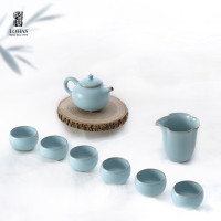 陸寳(LOHAS) 功夫茶具礼盒套装-汝窑三足壶茶组