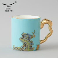 auratic 永丰源 夫人瓷 ·西湖蓝--仁心单杯(340ml)