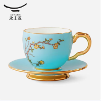 auratic 永丰源 夫人瓷 ·西湖蓝--2头杯碟