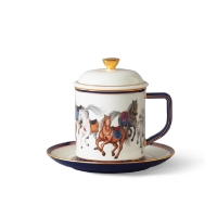 auratic 永丰源马到成功三件套盖杯-碧蓝-联名款