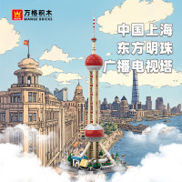 万万格(WANGE) 儿童玩具小颗粒拼装地标建筑系列 上海东方明珠广播电视塔5224