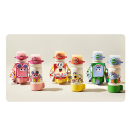 baby care儿童四合一保温水杯316不锈钢保温水壶吸管杯大宝宝上学水杯