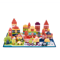 baby care儿童玩具城市场景积木儿童启蒙益智拼装玩具-摩登城市