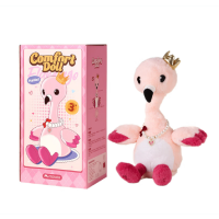 mobee儿童安抚玩偶毛绒早教玩具宝宝音乐学舌复读录音礼物娃娃[学舌音乐]粉叨叨安抚玩偶