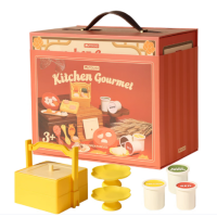 mobee儿童彩泥diy 橡皮泥玩具无毒黏土模具套装礼物-厨房美食家-彩泥DIY