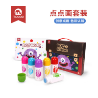 mobee儿童礼物点点画套装 涂鸦玩具礼物墨水 6色点点画套装