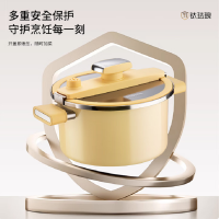 德世朗(DESLON) 钛珐琅微压营养蒸汤锅 DFS-T990A-YE 黄色