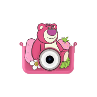 迪士尼(DISNEY)儿童相机数码照相机 高清拍照玩具礼物X12 无内存卡-草莓熊儿