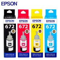 爱普生(EPSON)墨仓式打印机墨水T672系列四色原装墨水单色单支装