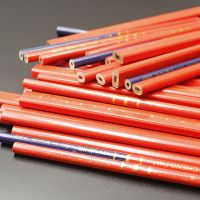 晨光(M&G)文具 木工铅笔八角方杆 红蓝黑芯木工扁芯椭圆扁头施工记号笔划线笔