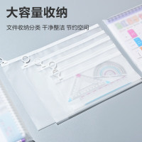 晨光(M&G)办公笔袋旅行居家收纳袋指环拉链袋加洗漱包厚防水磨砂拉链袋考试专用笔袋 [立体办公笔袋]1个装