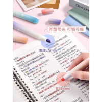 晨光(M&G)荧光笔标记笔学生用划重点记号笔手帐妄用手账笔不透色划线做笔记 [荧光笔随机一支]