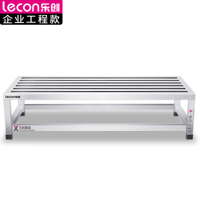 乐创(lecon)商用米面架304不锈钢厨房仓库承物架 1000*600*300mm LC-X-JYM1006F