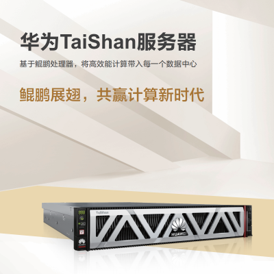 TaiShan 2280/鲲鹏920,64C*2/64GB*20/8TB SATA 7.2K 3.5*10/导轨