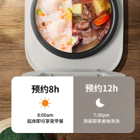 海牌HP-FB500智能电饭煲 24小时智能预约 球釜陶瓷内胆 象牙白5L