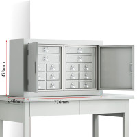 华豫勤匠pbg-16ld 16格落地屏蔽柜信号屏蔽专用手机柜