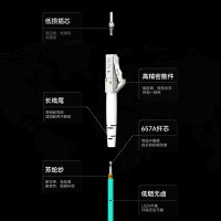 胜为电信级LC-LC多模双工卡扣5米OM3 50/125低烟无卤LSZH抗弯曲跳纤光纤线FOC-1050