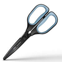 得力 175mm省力防锈剪刀 3D省力结构 镀黑刀刃 手工剪办公用品 TJ108蓝