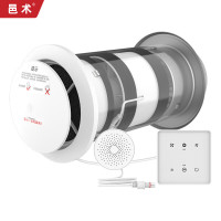 新风系统 穿墙体式通风器换气机双向流空气循环全屋 家用新风机SK-SX160S[随意贴版]160#墙式双向动力