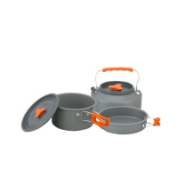趣游帮水壶汤锅煎锅野营餐具三件套Y73
