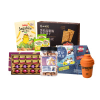歌帝梵/森宝/卡乐比/荷美尔/连咖啡/广州酒家休闲零食大礼包400-3