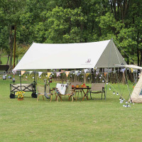 徽羚羊云沐户外大号露营天幕便携遮阳棚 涂银 3*3m 流沙金