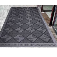 骁征三合一防滑垫刮泥除尘进门室外拼接地垫单刷705*150cm灰色2.5cm厚