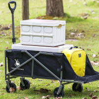 徽羚羊 露营车折叠推车户外露营儿童小推车营地车拉年货小拖车推车后开 5寸 后开款黑色HLY-TC-25001