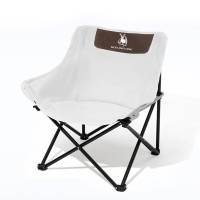 徽羚羊 户外折叠椅便携折叠月亮椅躺椅露营椅子折叠凳钓鱼凳 米白色 68cmHLY-YLY-22064