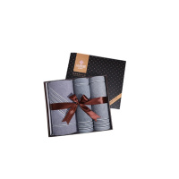 洁丽雅 抗菌A类毛巾浴巾礼盒三件套 纯棉加厚成人商务礼盒套装含手提袋