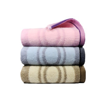 洁丽雅(Grace)毛巾家纺 简爱纯棉舒适毛巾3条装 76*35cm 兰色+紫色+棕色 115g#8992
