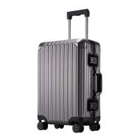 瑞德姆全铝镁合金拉杆箱编织款20寸RL-QL2022 钢枪色