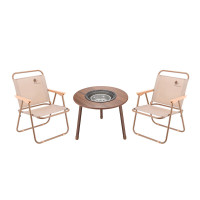 DM-9008*1+DM-2013*2大迈围炉煮茶烧烤桌椅套装-琥珀松林