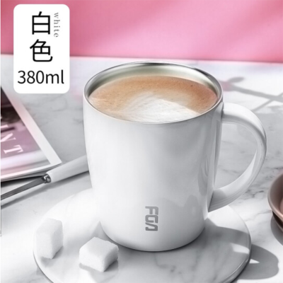 富光(FUGUANG)DCZ198001-380ml咖啡杯 创意情侣牛奶杯大容量马克杯学生水杯 单个装