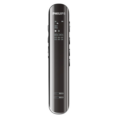 飞利浦(PHILIPS)VTR5200 8GB 会议采访 双麦克风数码 录音笔 锖色 单个装