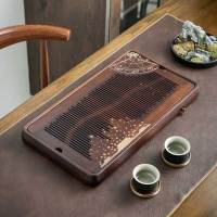 拓牌 办公茶台储水茶盘功夫茶具茶盘48*27*3.9cm