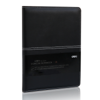 得力3324记事本-25K-205mm*143mm-112张(黑)(本)