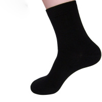 大洋工友 袜子 男士 纯棉黑色袜子 DS1909 一双装