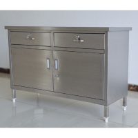 国景 不锈钢抽屉桌 单面 3抽屉+3门子 1mm不锈钢板 1500*1200*1000 单台装