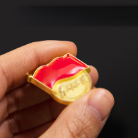 金雕 徽章 金属徽章标准型 锌合金双面磁扣徽章 磁铁强磁 10个/包 单包装