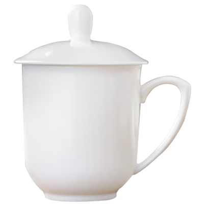Cenyye 骨瓷陶瓷茶杯会议杯 白色 单个装