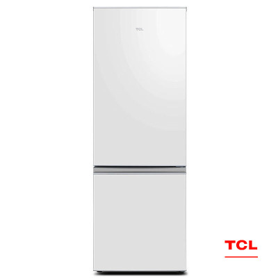 TCL BCD-186C 186升双门小型冰箱 闪白银 一体成型箱体 单台装