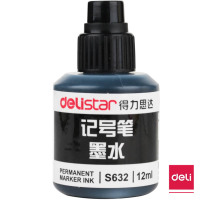 得力(deli) 思达记号笔墨水 S632 黑 12ml/瓶 5瓶装