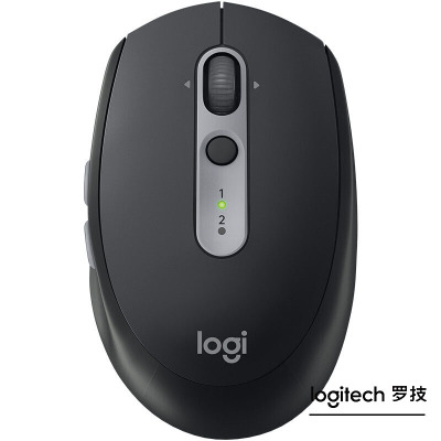 罗技(Logitech) M590无线蓝牙鼠标 安静 优联双模跨电脑控制商务办公传输文件 石墨黑