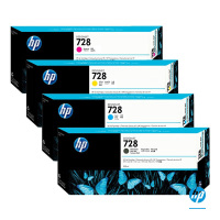 惠普 (HP) 728墨盒适用HP T730/T830绘图仪 四色一套 单套装